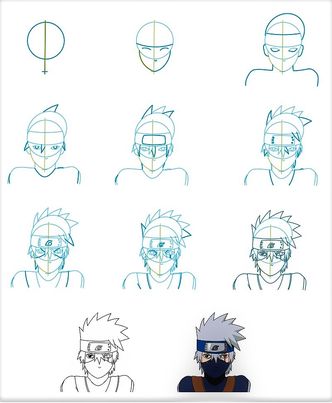 Desenhos de Kakashi Hatake Ideia 1