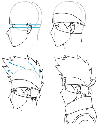 Desenhos de Kakashi Hatake Simples