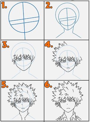 Desenhos de Katsuki Bakugo