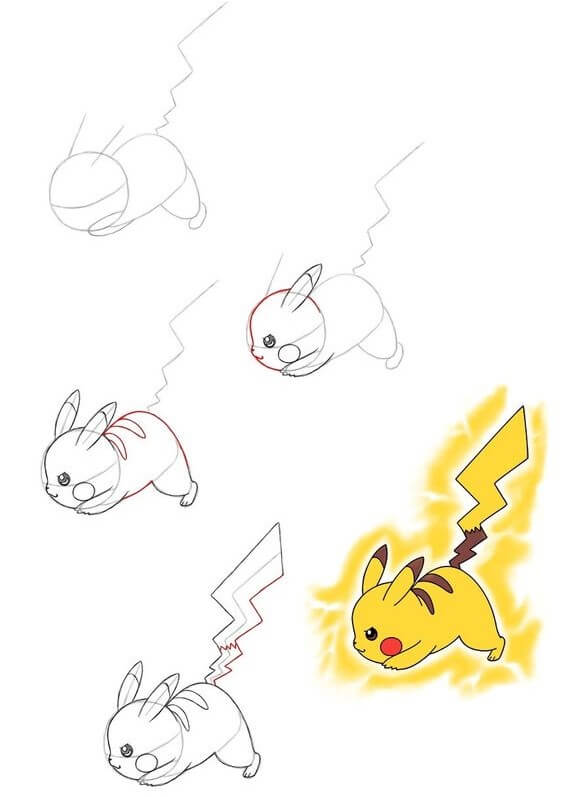 Desenhos de Luta de Pikachu