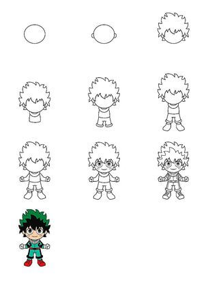 Desenhos de Midoriya Chibi