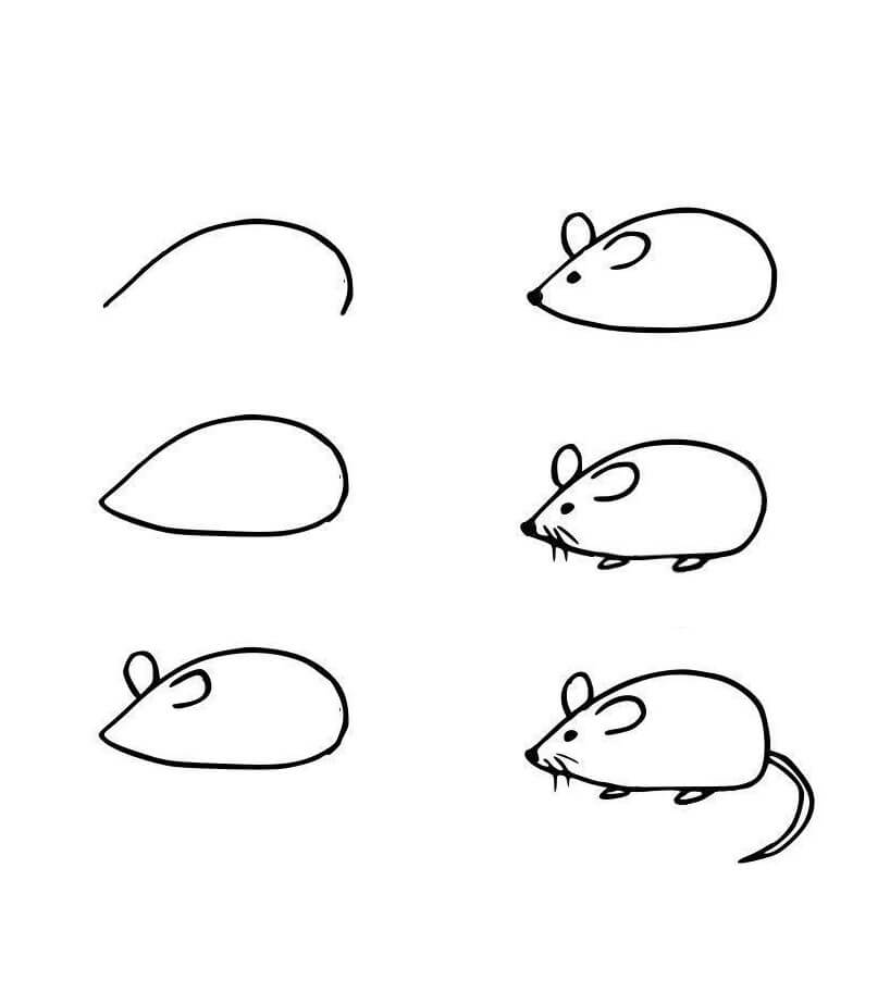 Desenhos de Mouse muito básico