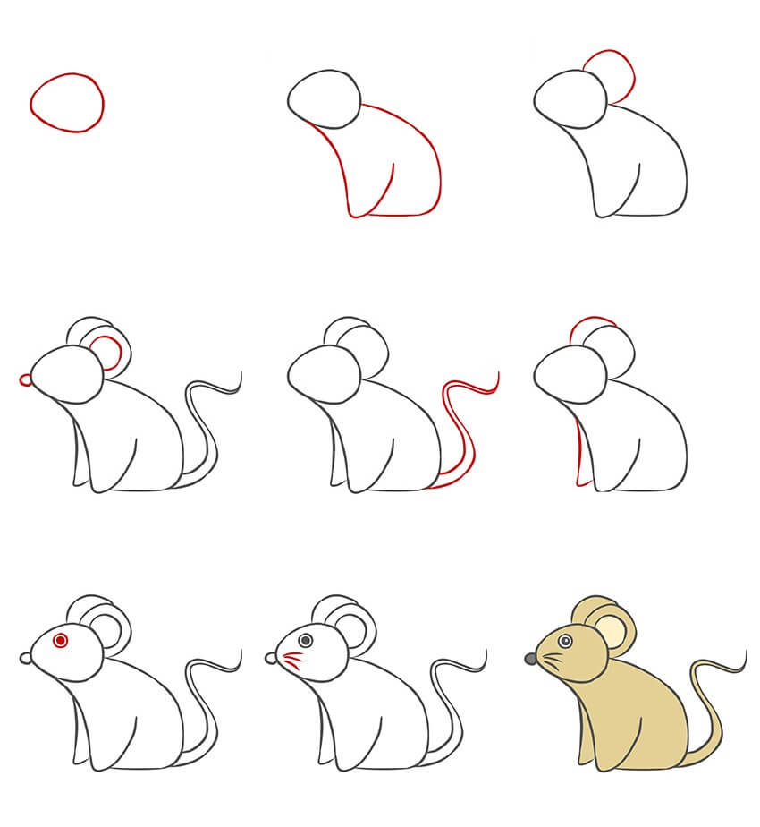 Desenhos de O rato fica tranquilo