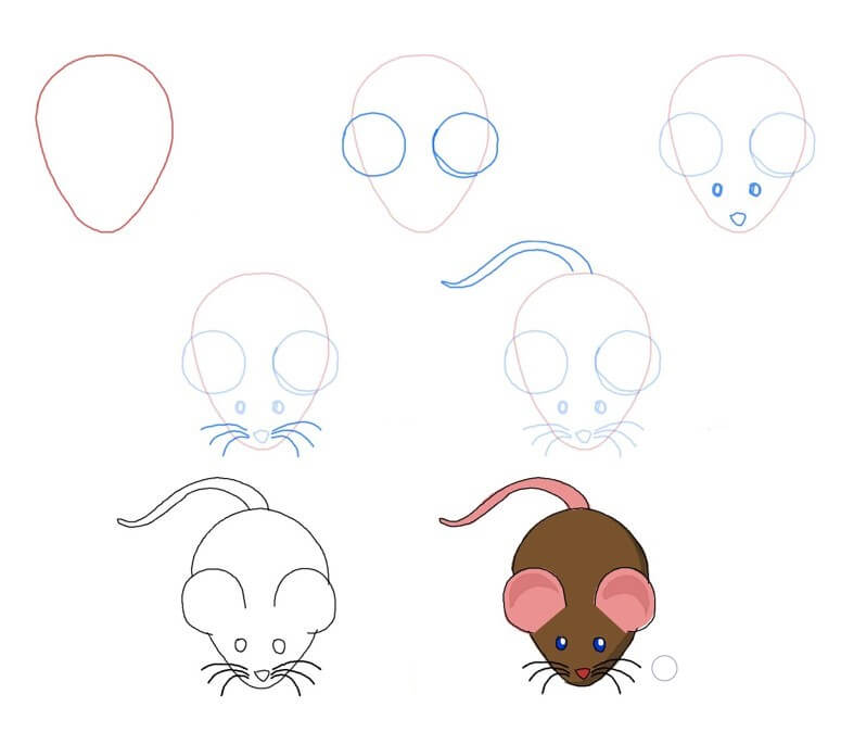 Desenhos de Olhe para cima com o Rato