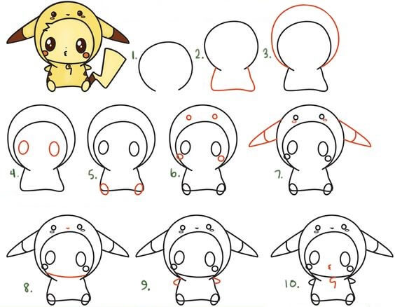 Desenhos de Pikachu cosplay
