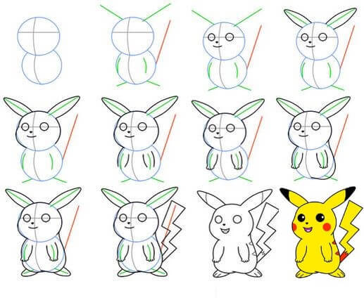 Desenhos de Pikachu é lindo