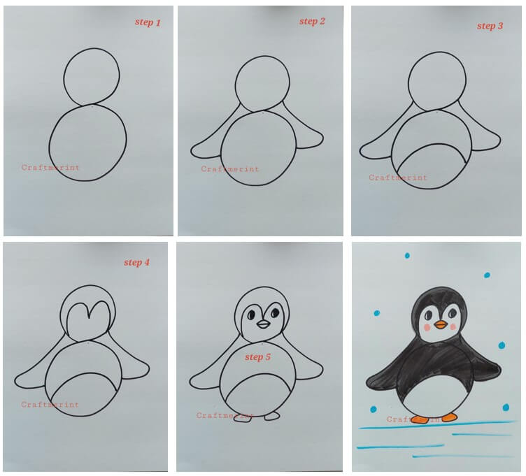 Desenhos de Pinguim fofo