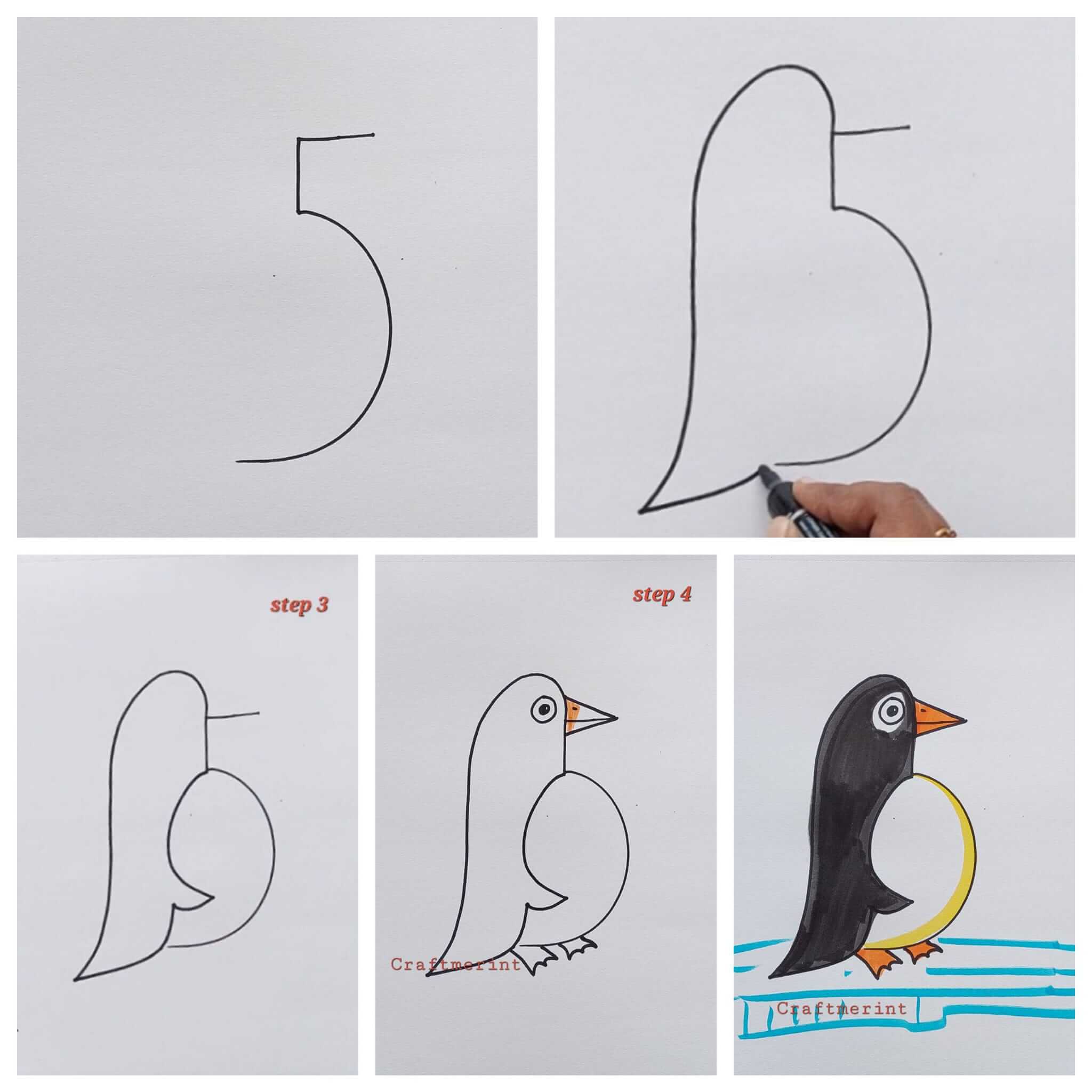 Desenhos de Pinguim para crianças