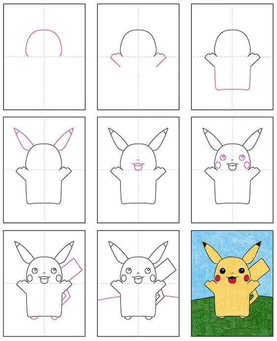 Desenhos de Pintura do Pikachu