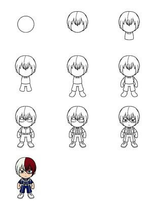 Desenhos de Shoto Todoroki Chibi