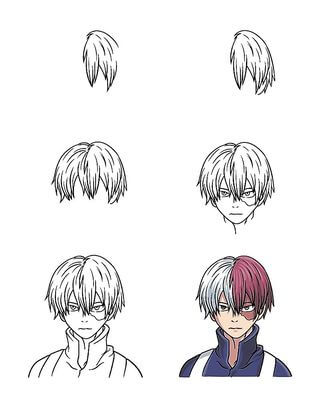 Desenhos de Shoto Todoroki em Boku no Hero Academia