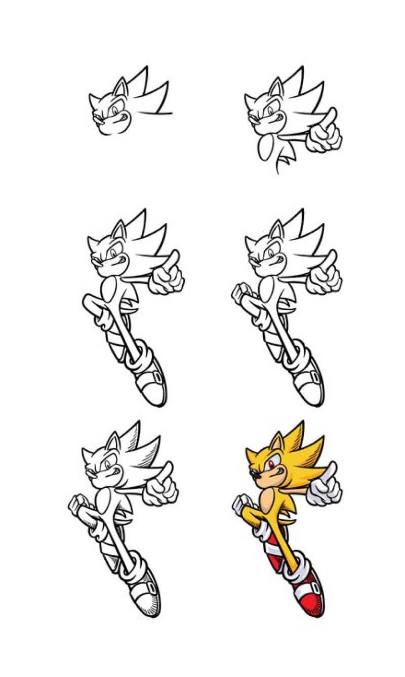 Desenhos de Sonic está lutando