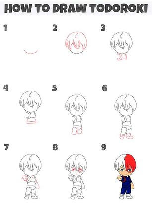 Desenhos de Todoroki fofo