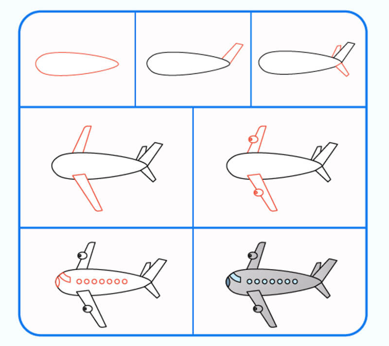 Desenhos de Um avião básico