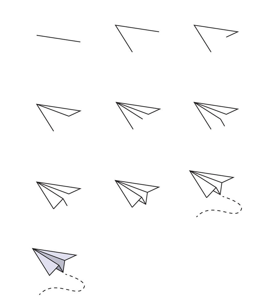 Desenhos de Um avião de papel