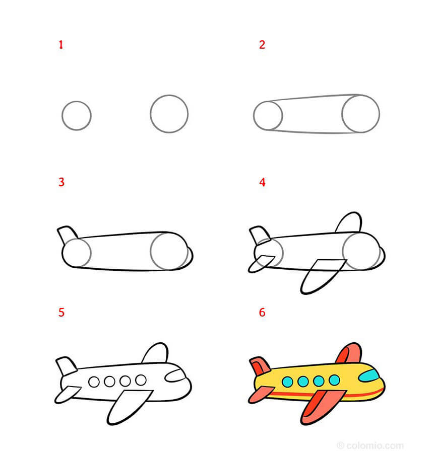 Desenhos de Um avião simples