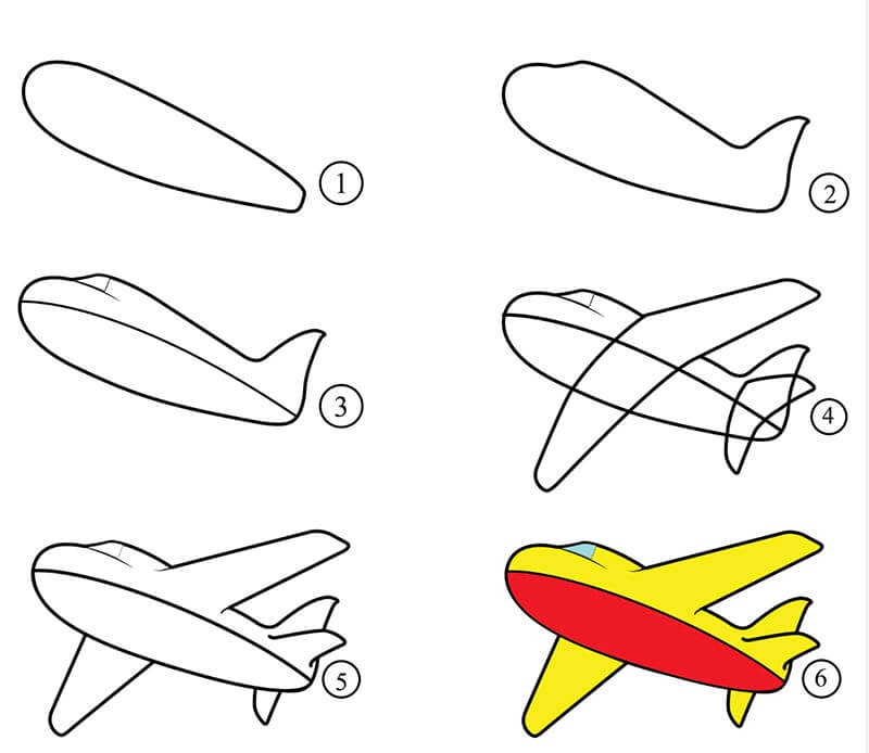 Desenhos de Um avião simples