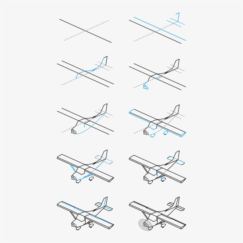 Desenhos de Um avião velho