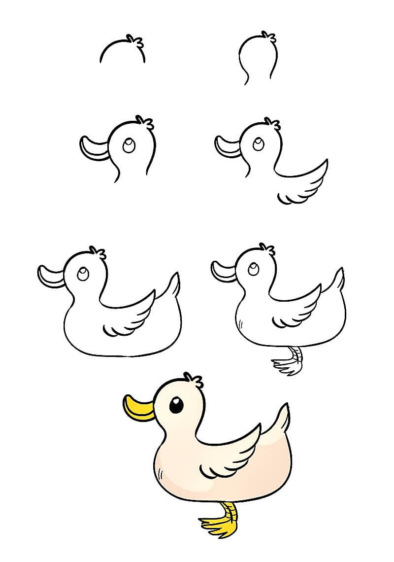 Desenhos de Um Pato Adorável