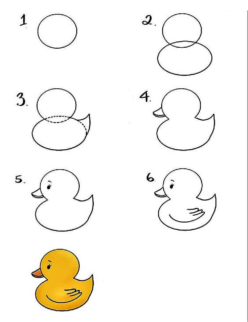 Desenhos de Um pato fácil