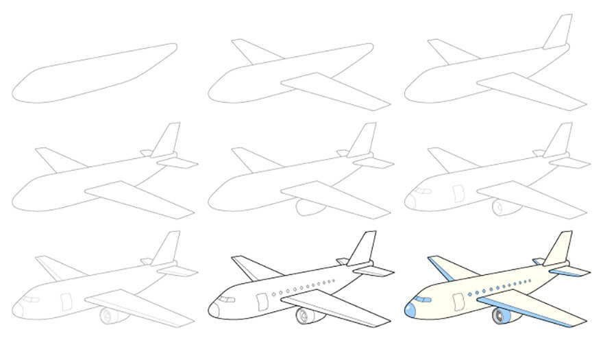 Desenhos de Uma ideia de avião 10