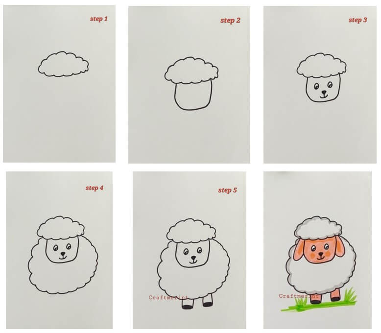 Desenhos de Uma ovelha livre