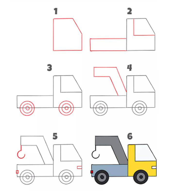 Desenhos de Um caminhão de reboque