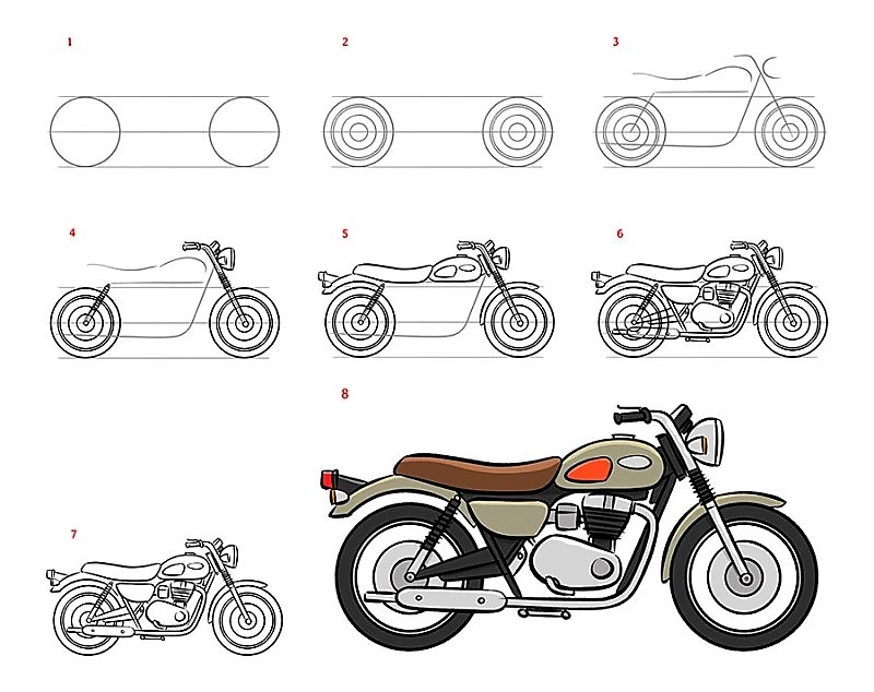 Desenhos de Bela motocicleta