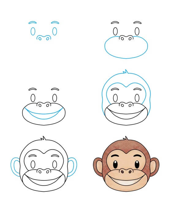 Desenhos de Cabeça de macaco
