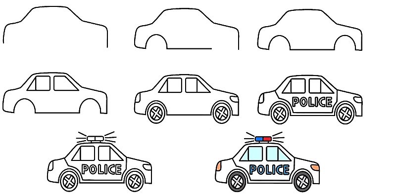 Desenhos de Carro de polícia para crianças