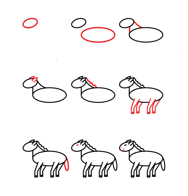 Desenhos de Cavalo para crianças