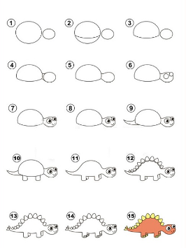 Desenhos de Dinossauro fofo