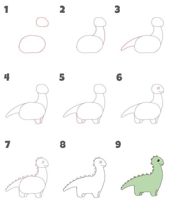 Desenhos de Dinossauro herbívoros básicos