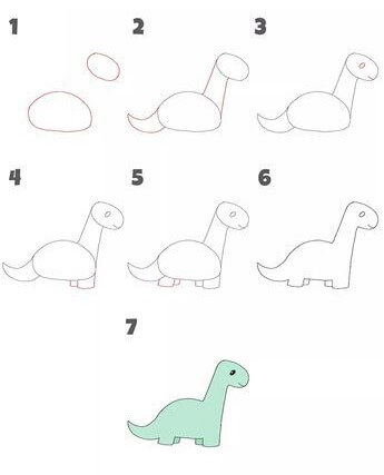Desenhos de Dinossauro herbívoros imagem gratuita