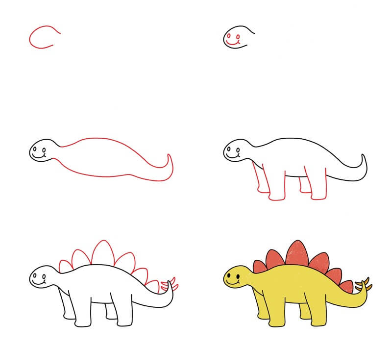 Desenhos de Dinossauro herbívoros para crianças
