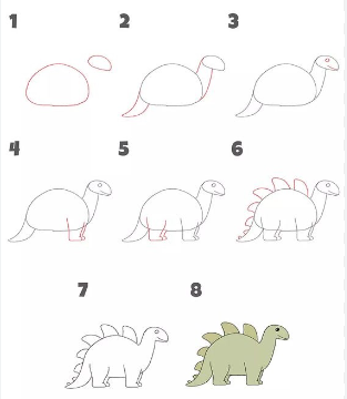 Desenhos de Dinossauro simples