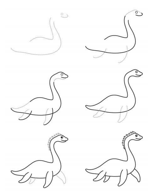 Desenhos de Dinossauro subaquático grátis