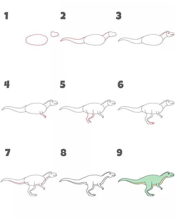 Desenhos de Dinossauros carnívoros básicos