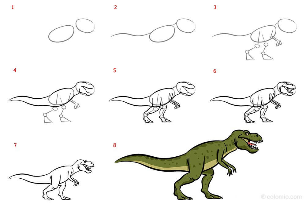 Desenhos de Dinossauros carnívoros grandes