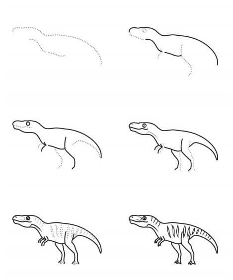 Desenhos de Dinossauros carnívoros simples
