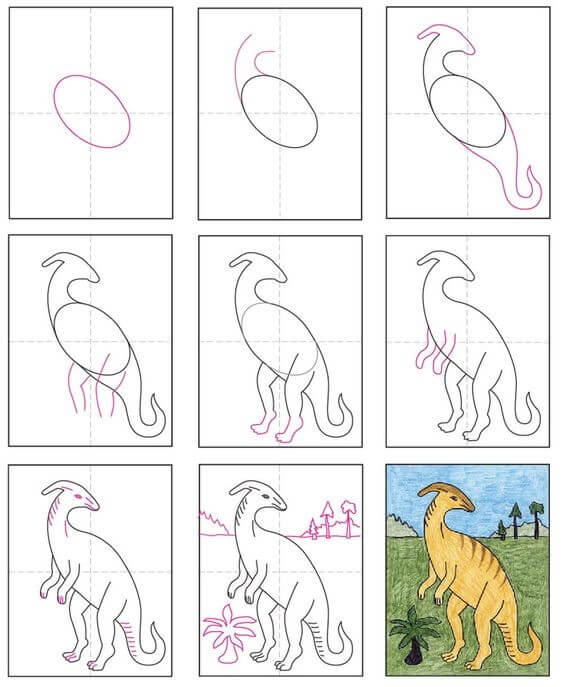 Desenhos de Dinossauros herbívoro grátis