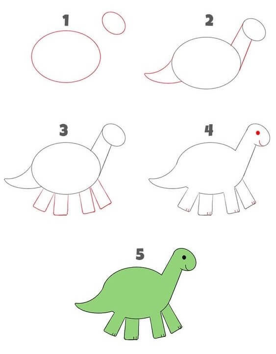 Desenhos de Dinossauros herbívoro verdes