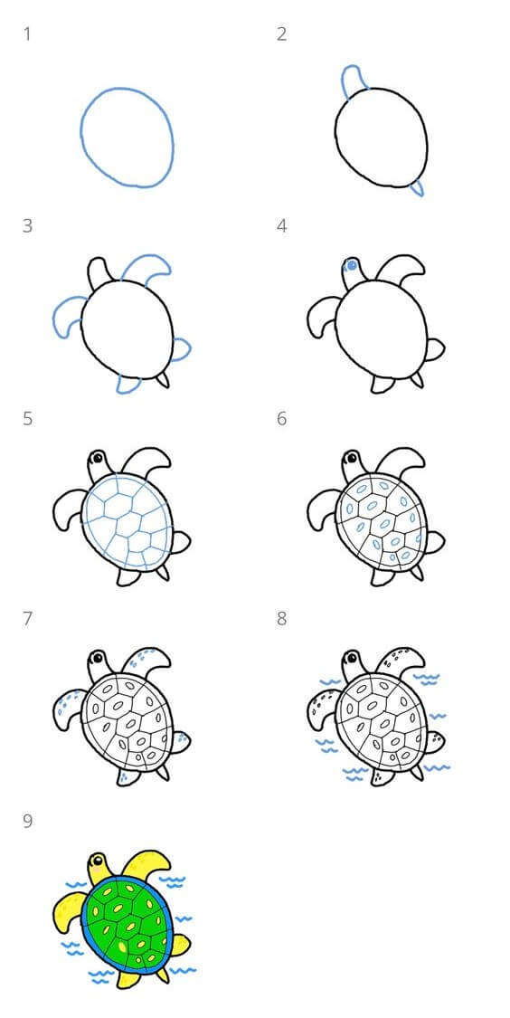 Desenhos de Estampa de tartaruga