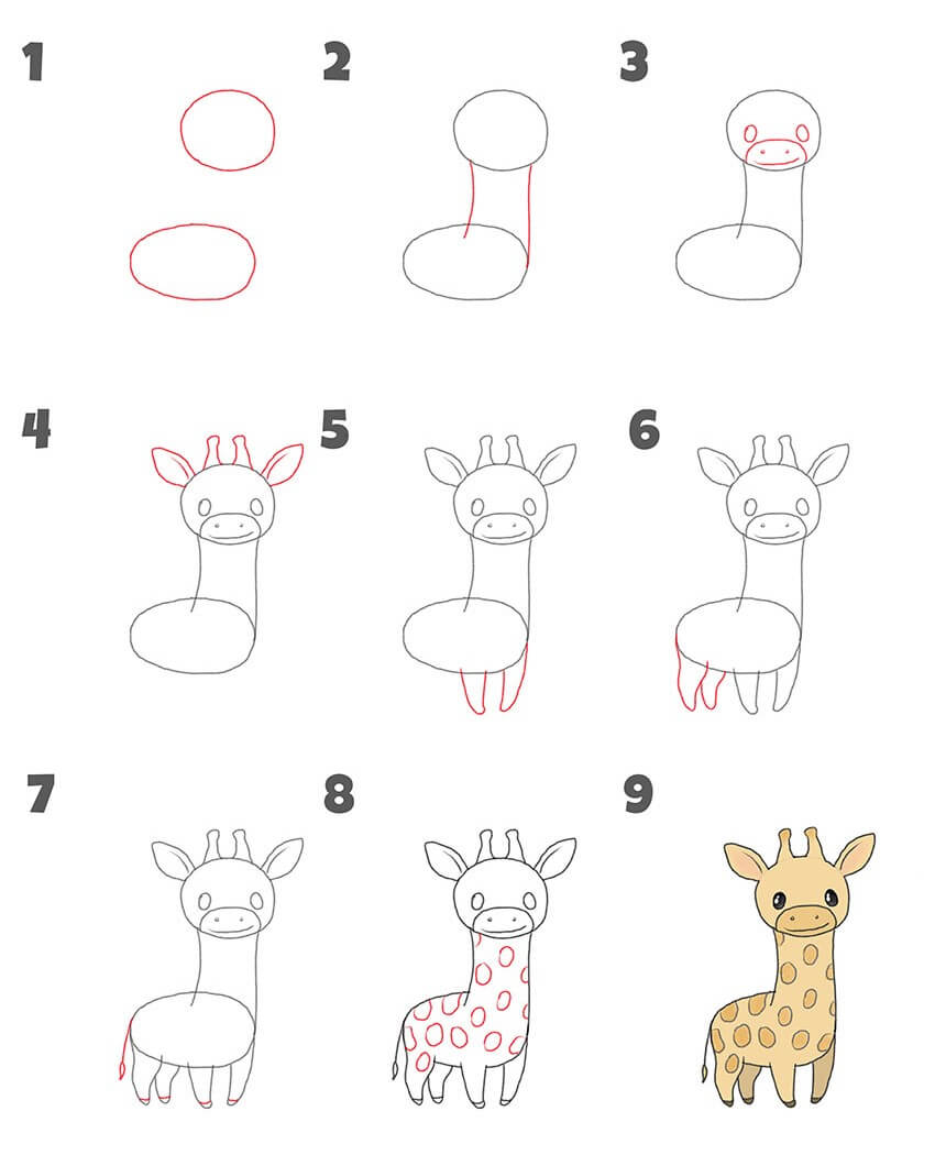 Desenhos de Girafa bebê