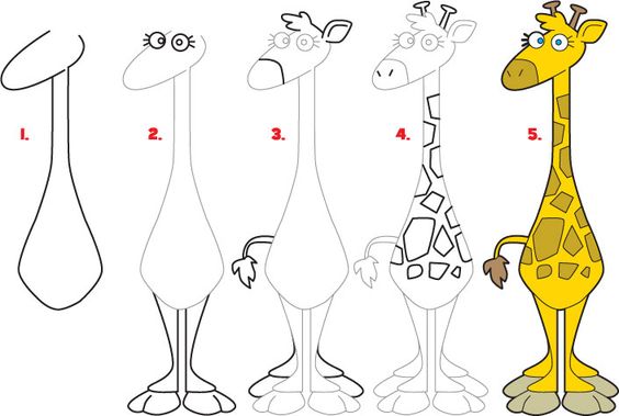 Desenhos de Girafa feia