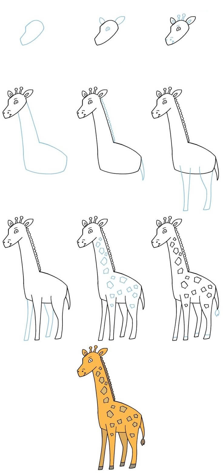 Desenhos de Girafa Normal