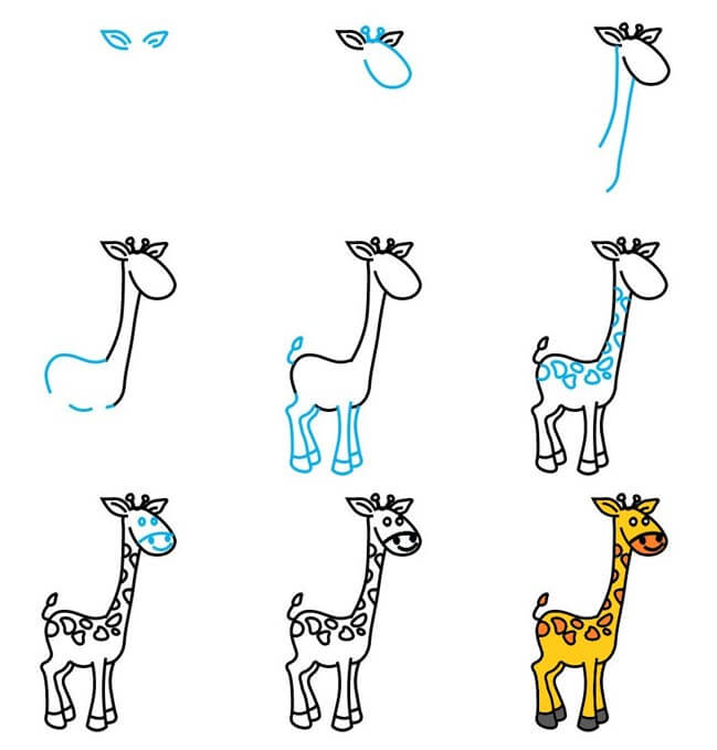 Desenhos de Girafa para crianças