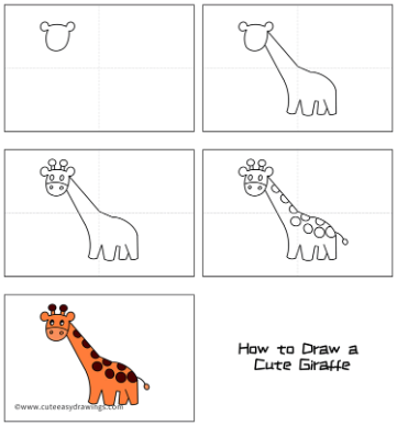 Desenhos de Girafa para imprimir