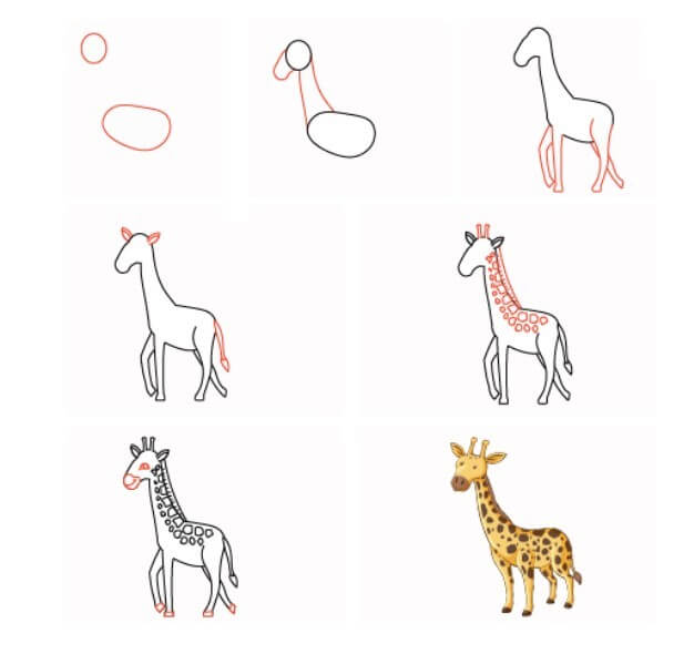 Desenhos de Girafa pequena