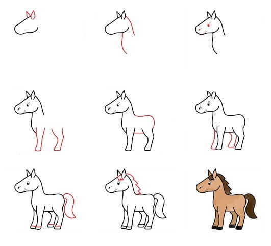 Desenhos de Ideia de cavalo (6)